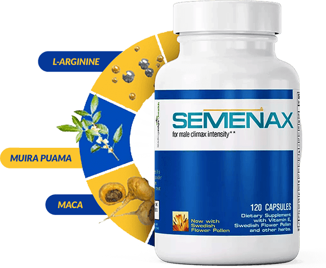 Semenax® male enhancement supplement bottle designed to boost semen volume, enhance vitality, and support reproductive health naturally.